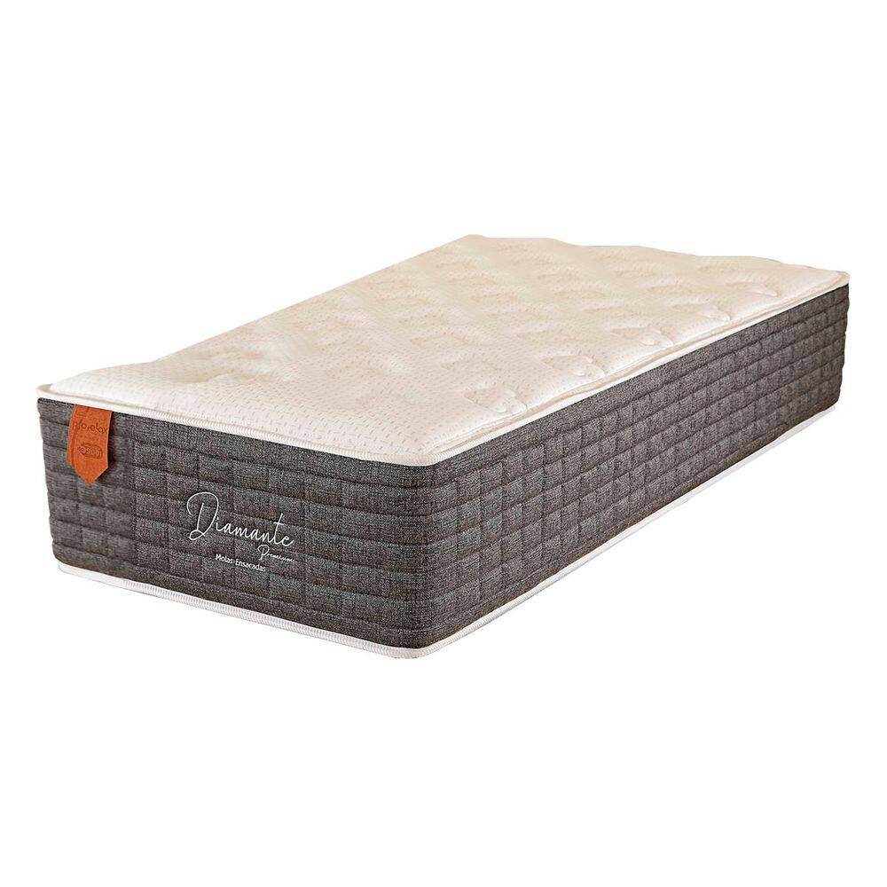Colchão Solteiro 78x188x34 Diamante Prorelax Molas Ensacadas Pillow In - Cinza