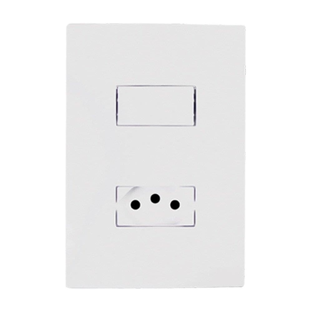 Interruptor Ilumi I9 Tecla Simples + Tomada 2P+T 10A/250V