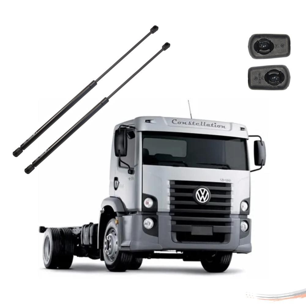 Par Amortecedores Grade Frontal Capô Vw Constellation [F103]