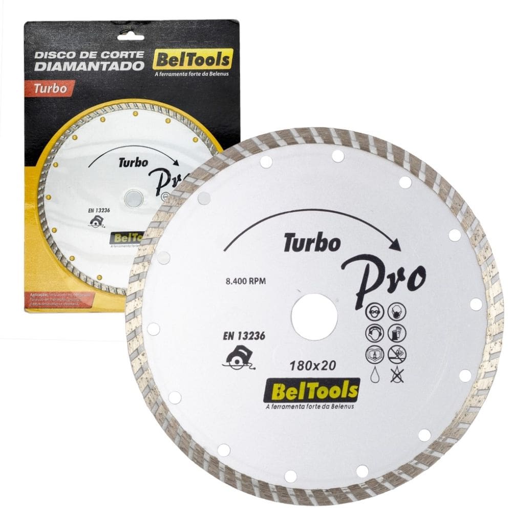 Disco de Corte Diamantado Turbo 180x20 Beltools