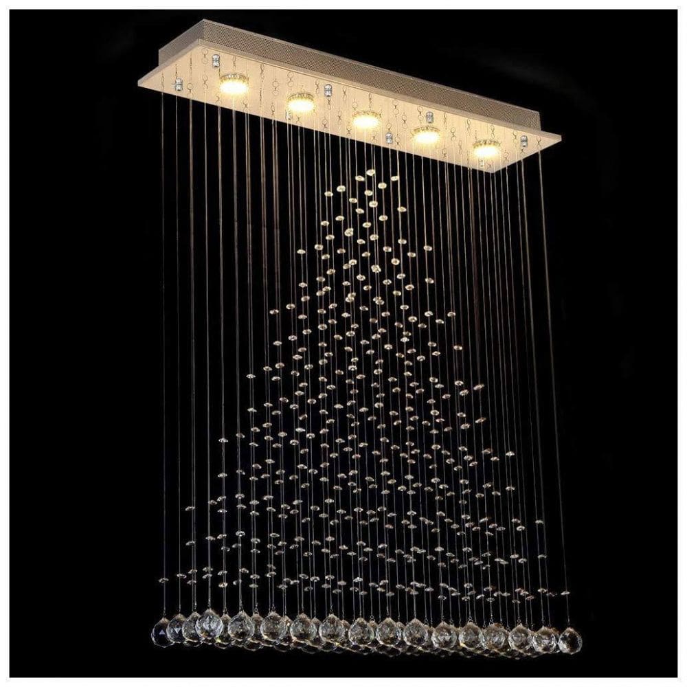 Lustre para sala, quarto, cozinha, hall, Cristal k9 Base 18x70