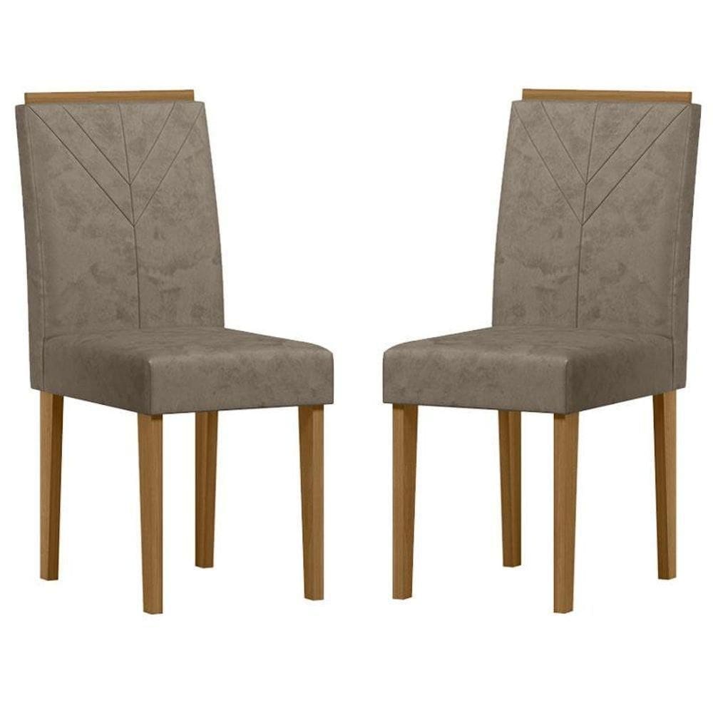 Cadeira Para Mesa De Jantar Amanda Kit 2 Peças Ype Camursa Marrom - New Ceval