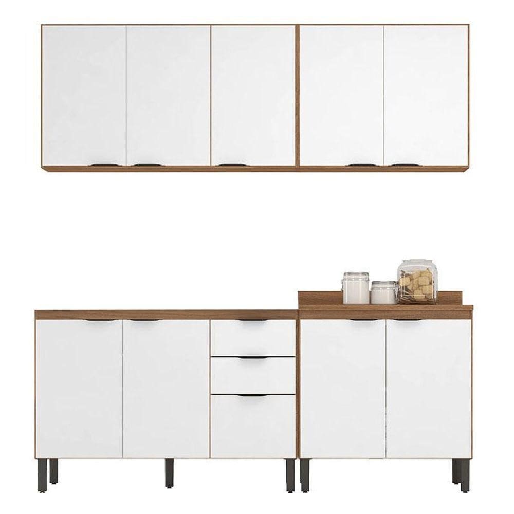 Cozinha Modulada Firenze Fi0008 Amêndola Branco - Demóbile