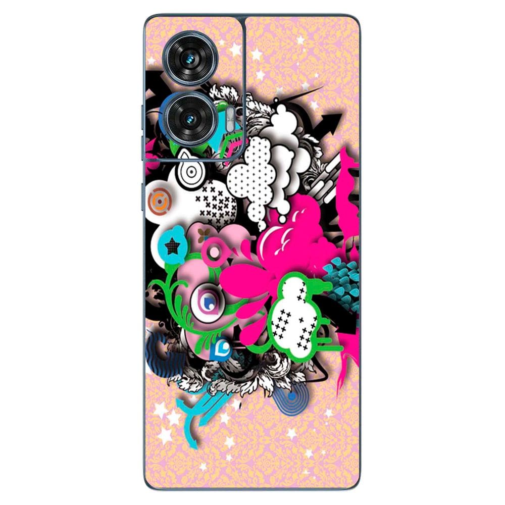 Capa Adesivo Skin104 Verso Para Motorola Edge 50 Fusion