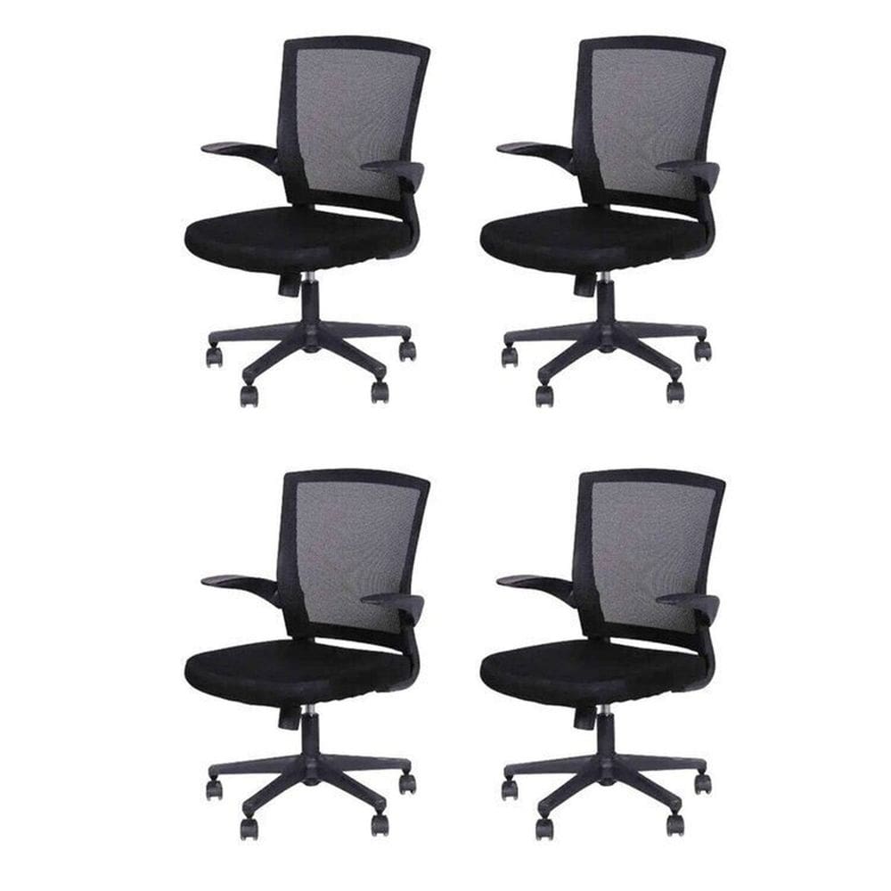 Kit 4 Cadeiras para Escritorio Diretor Giratoria Milao 3314 Preto