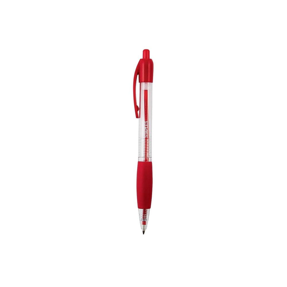 Caneta STAPLES Esferográfica Retrátil de Ponto Médio Tinta Vermelha x36