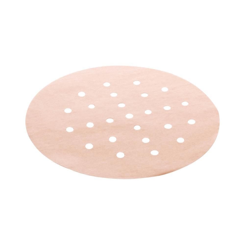 Jogo de 50 Tapetes Redondos de Papel para Air Fryer 18,5cm