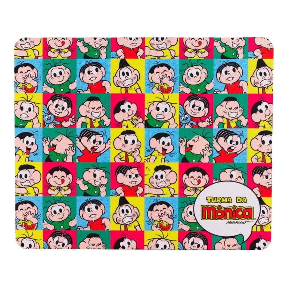 Mousepad Quadriculado Personagens 18x21.5cm - Turma Da Mônica