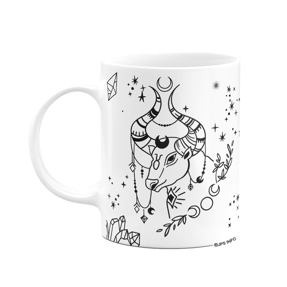 Caneca dos Signos - Signo de Touro - 325ml branca