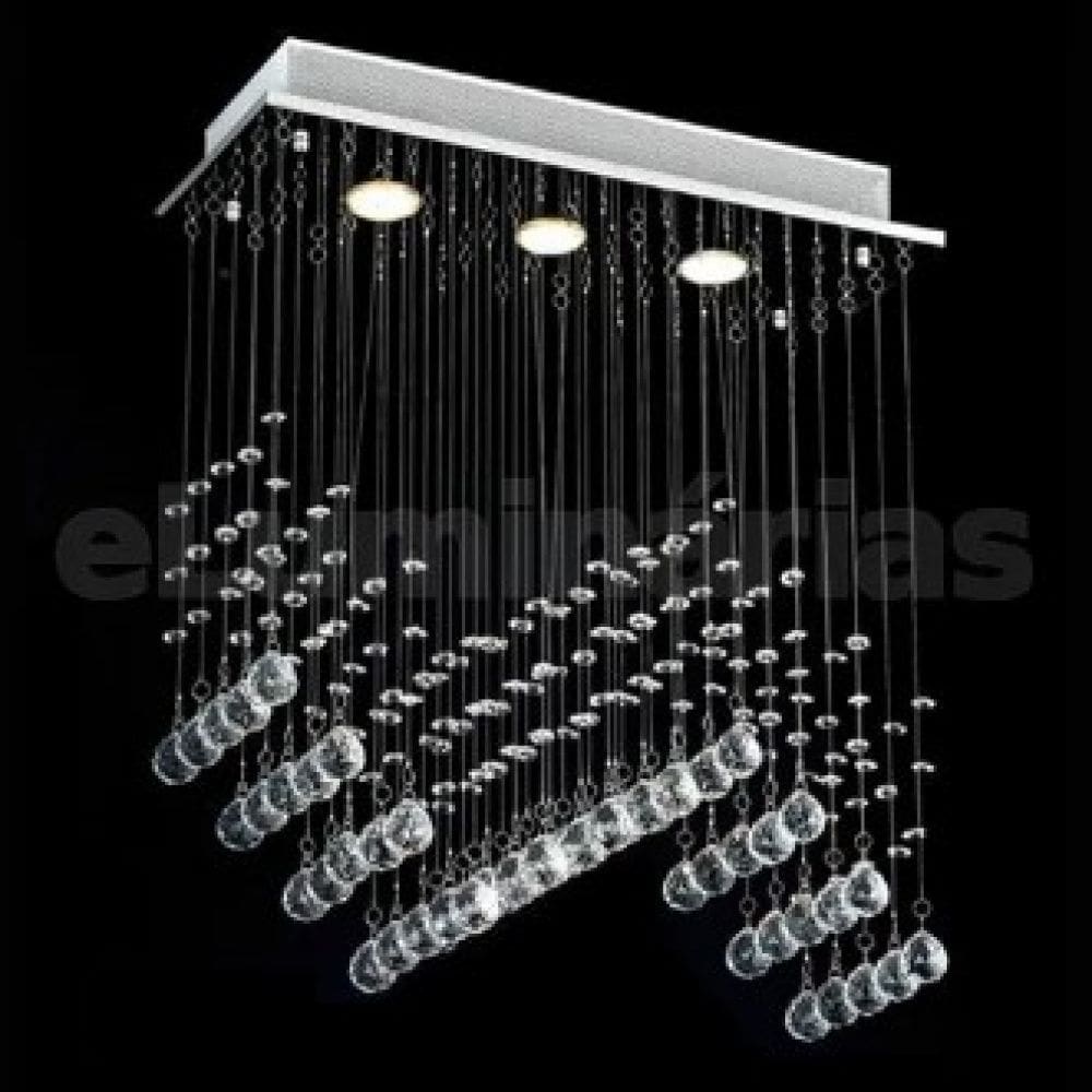 Lustre para sala, quarto, hall, sala de jantar, cozinha em Cristal K9 Base18x70