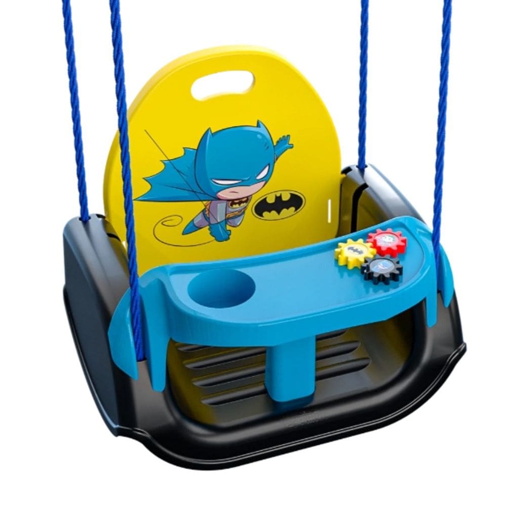 Cadeira de Balanço Infantil DC Batman Super Friends Até 30kg Ajustável +2 Anos com Porta Copo Pais & Filhos