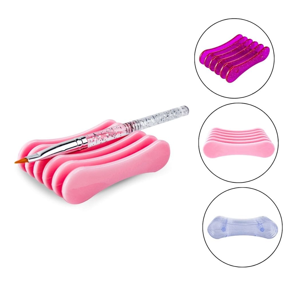 Suporte Grade Apoiador Pincel Manicure Make 5 Divisórias