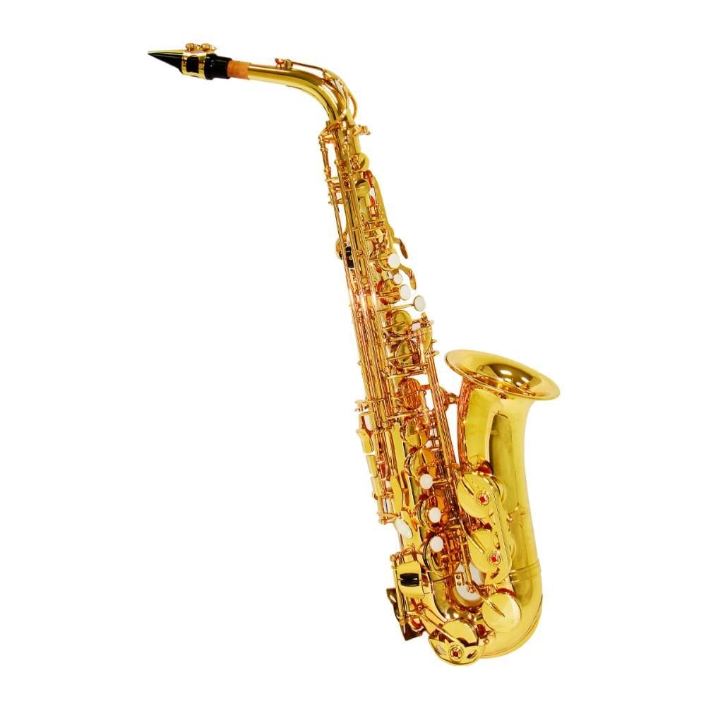 Sax Alto Eb Laqueado Dourado Shelter SGFT6430L com Case