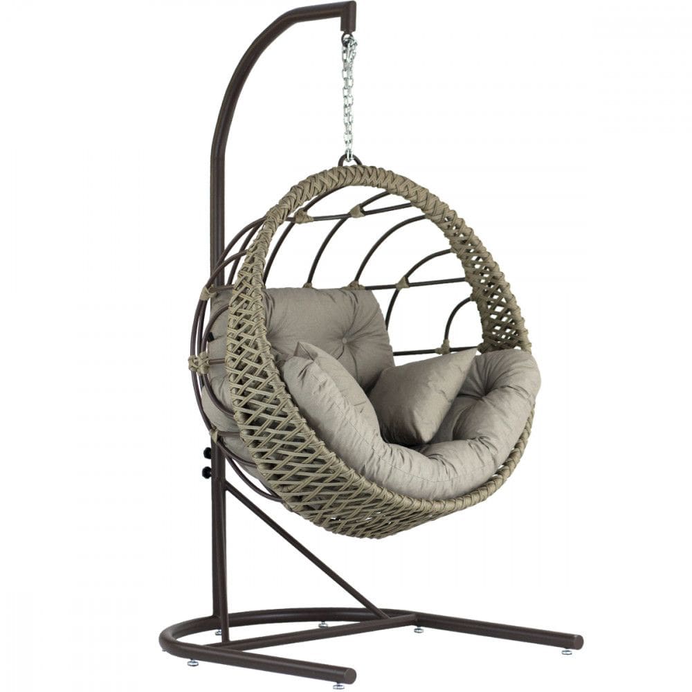 Balanço Corda Náutica Suspenso com Suporte em Alumínio Trama