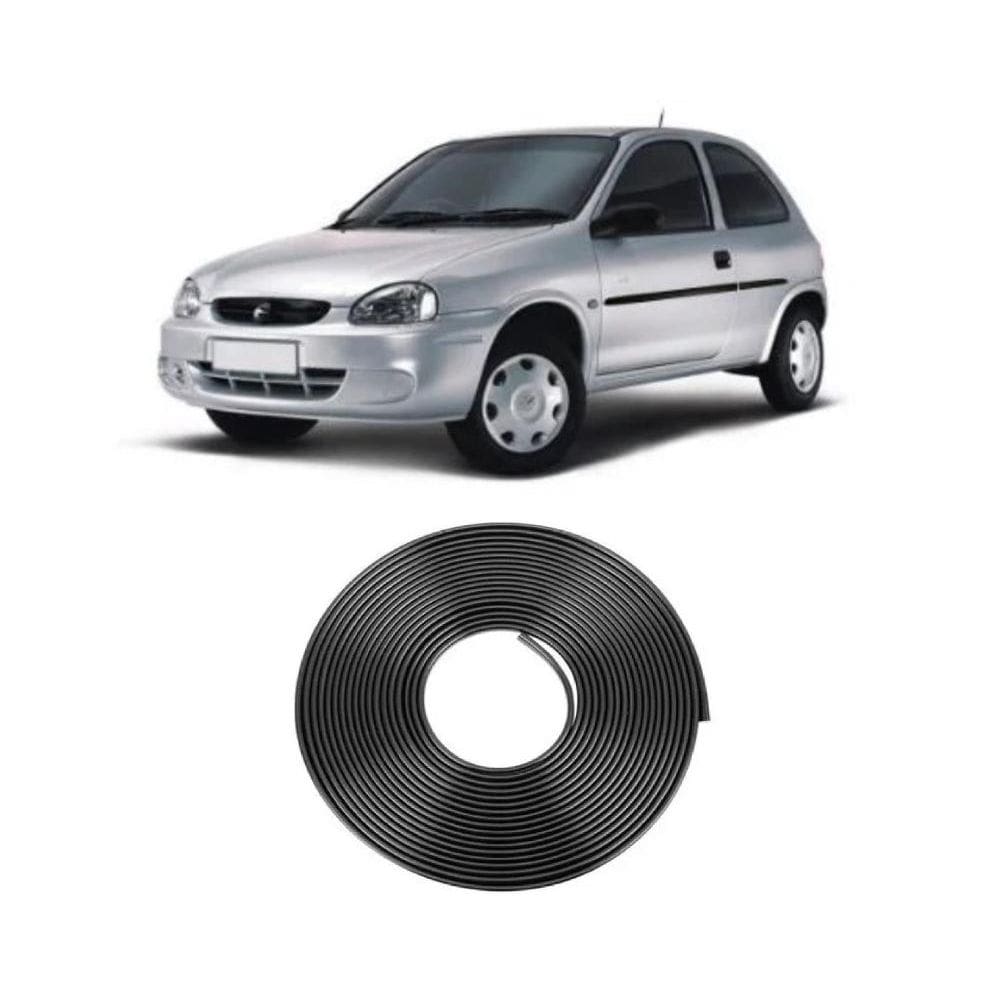 Borracha Protetora Borda Porta Preta Corsa 2 Portas 5m 7x14 [F103]