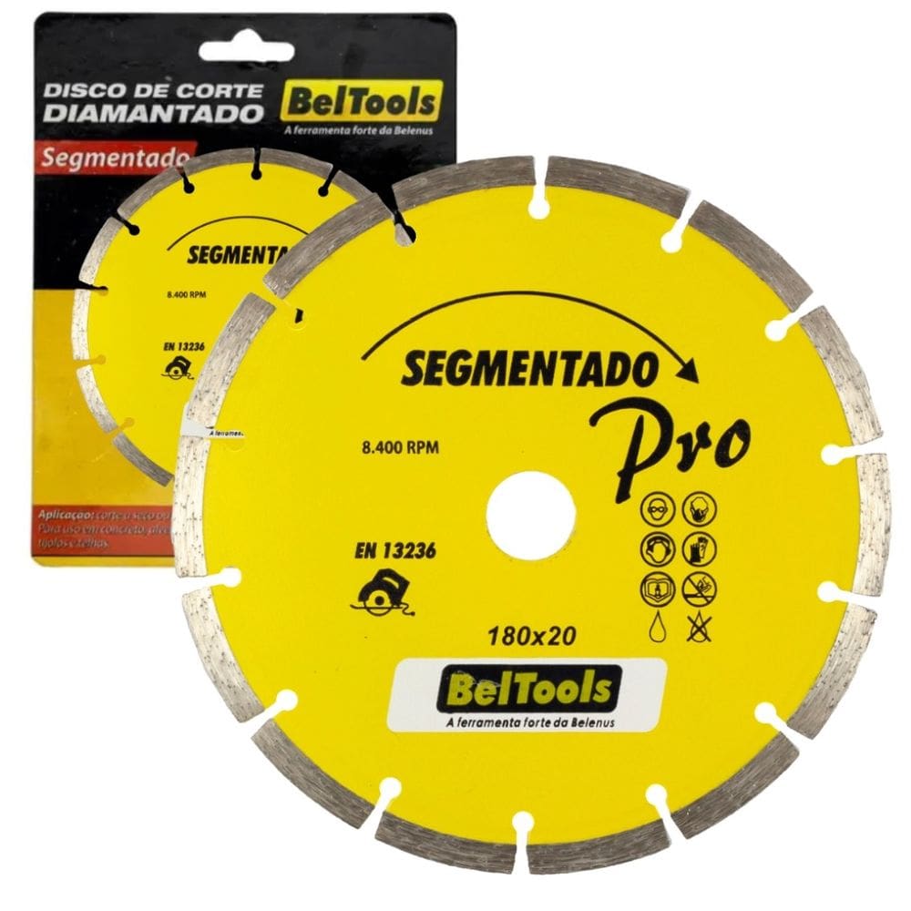 Disco de Corte Diamantado Segmentado 180x20 Beltools