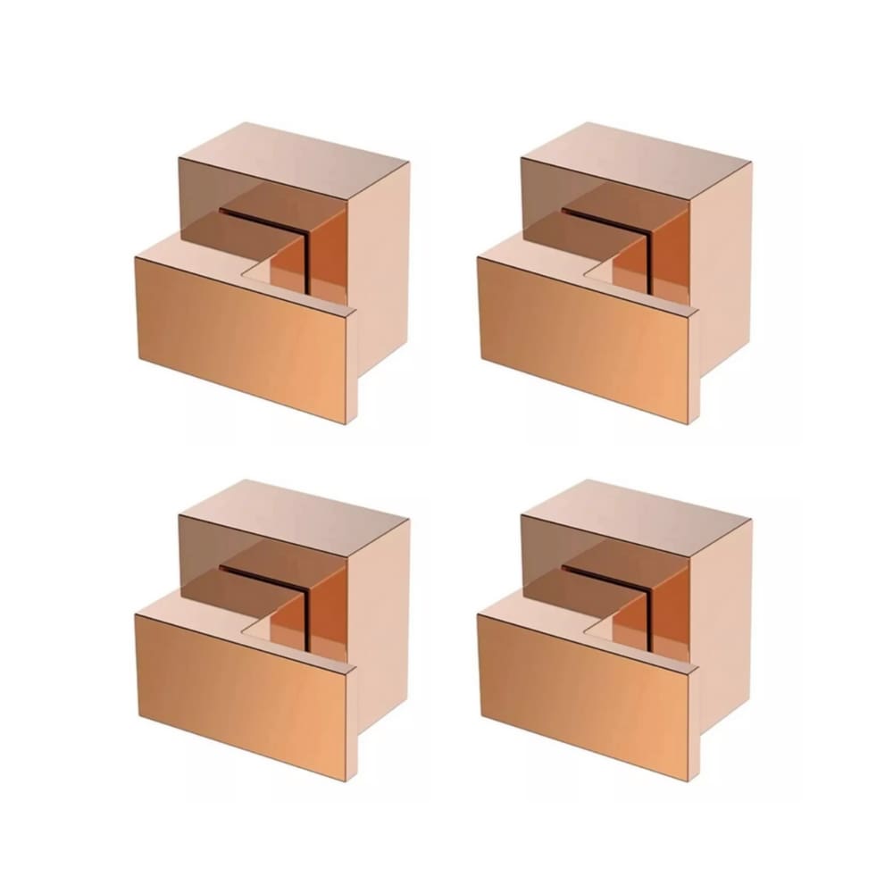 Kit 4 Acabamentos Rose-Gold P/registro Base Deca 3/4-1/2