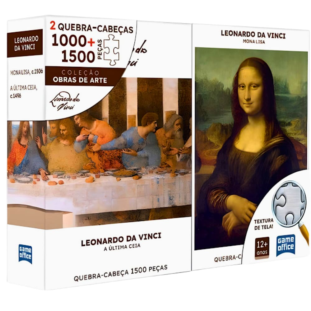 Puzzle Monalisa e A Última Ceia 1000 + 1500 Peças Toyster