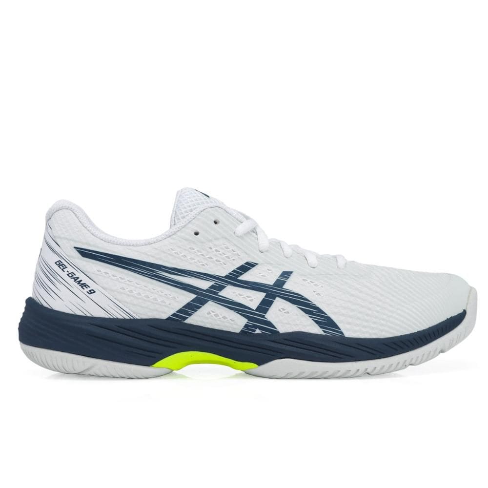 Tênis Asics Gel Game 9 Branco Marinho e Verde