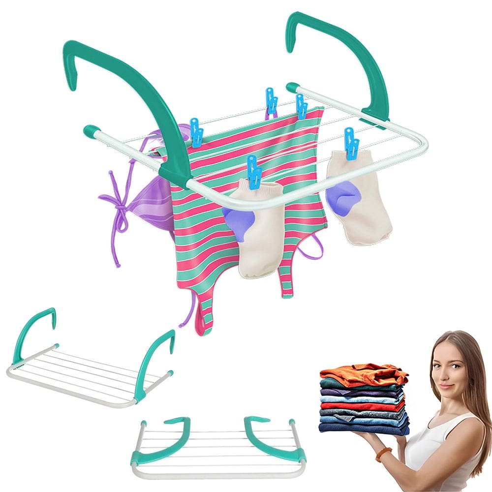 Varal Portátil Portas Janela Seca Roupa Apartamento Prático