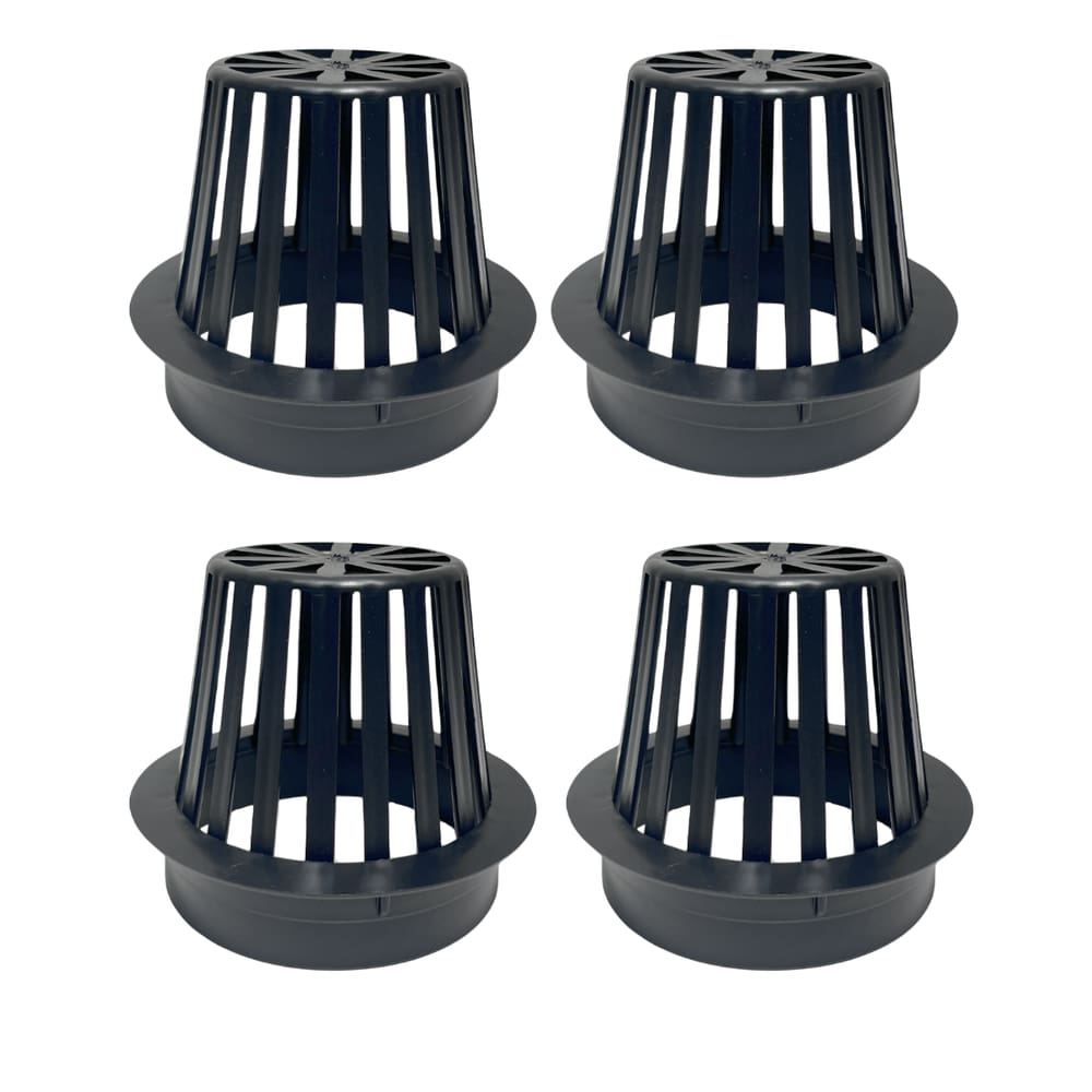 Kit 4 Abacaxi Hemisférico Ralo Anti Folhas 100mm Plástico Calha