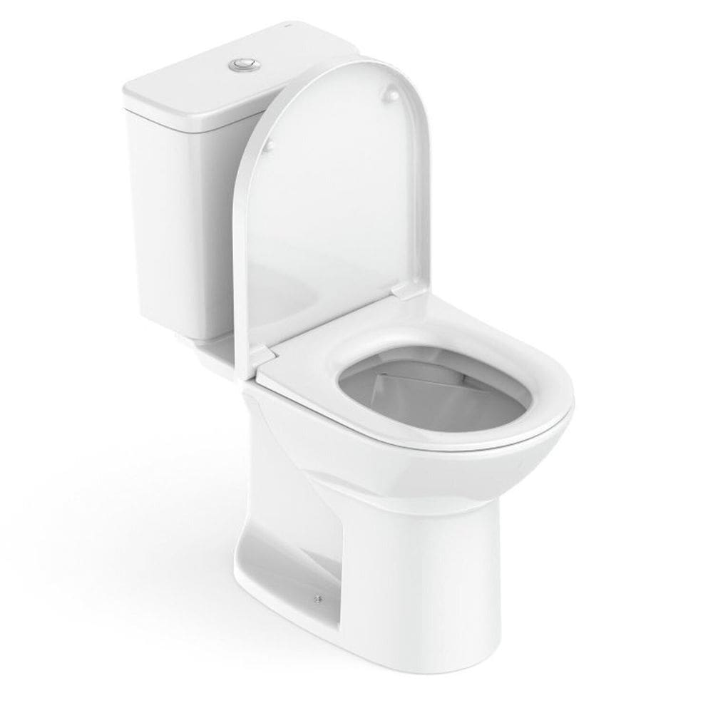 Kit 3 Vaso Sanitários com Caixa Acoplada e Assento Queda Amortecida Round Roca Branco Brilhante