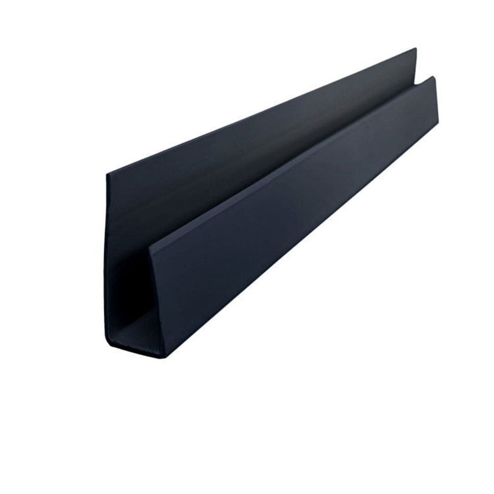 Kit 10 Caixas com 150 M Acabamento Perfil para Forro Pvc Preto 300cm Bariri Preto