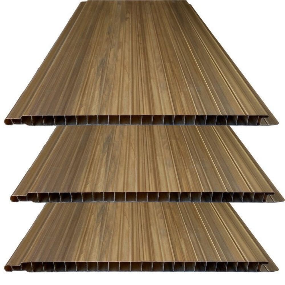 Kit 5 Caixas com 30 M² Forro de Pvc Plus 8mm X 20cm X 3,00m Bariri Imbuia