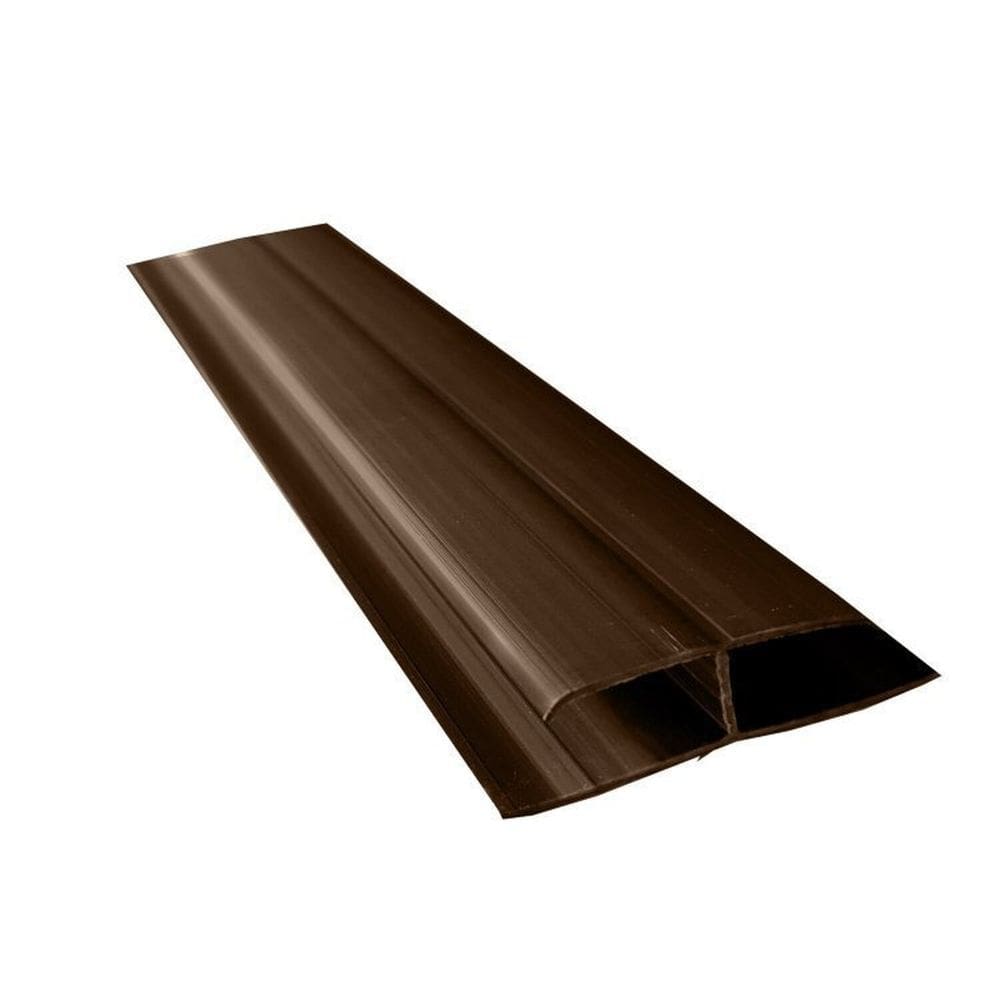 Kit 5 Caixas com 75 M Emenda Rígida Pvc Perfil H 8mmx4,5cmx3m Bariri Mogno