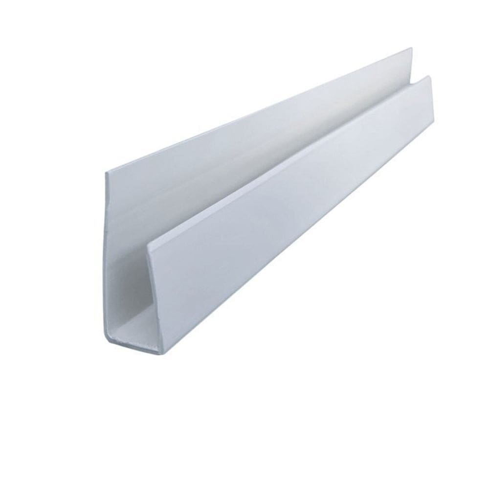 Kit 10 Caixas com 150 M Acabamento Perfil &quot;u&quot; para Forro Pvc 8mmx3cmx3,00m Bariri Branco Gelo
