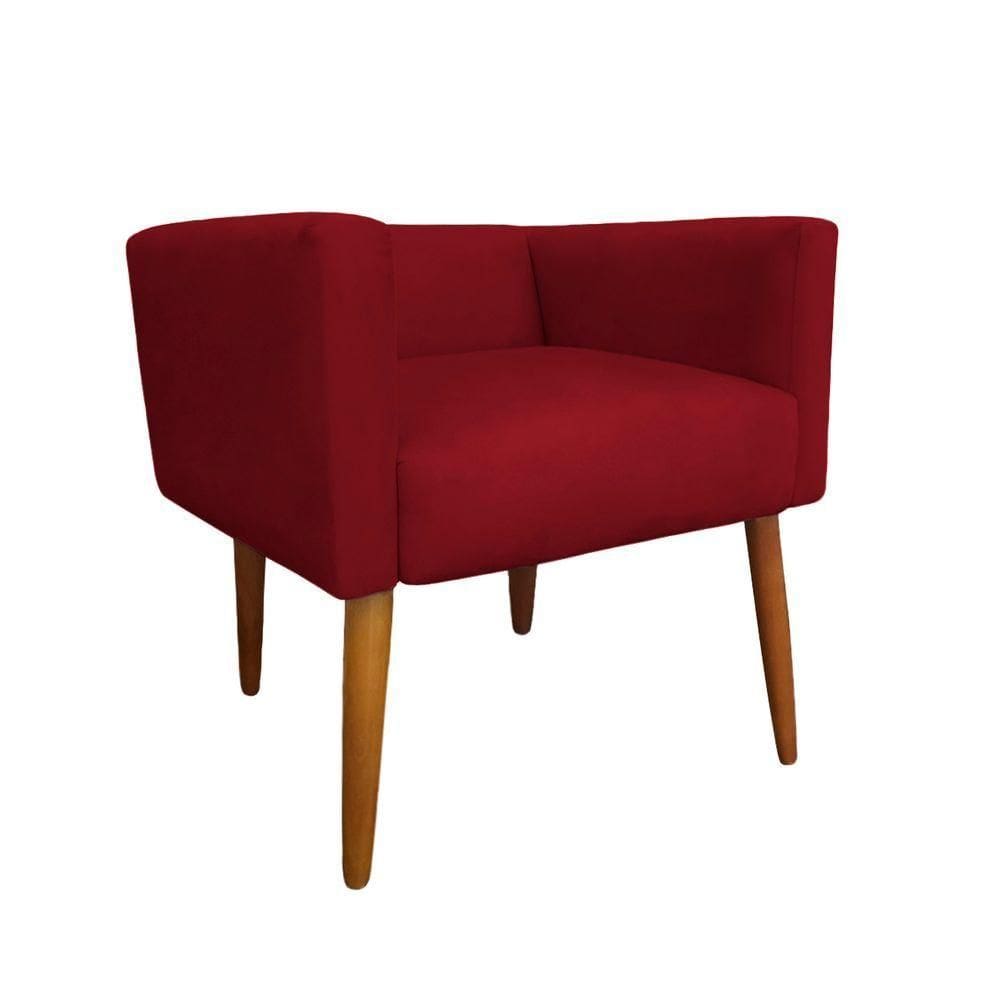 Banco Banqueta Para Escrivaninha Penteadeira Suede Vinho - Majú Decor