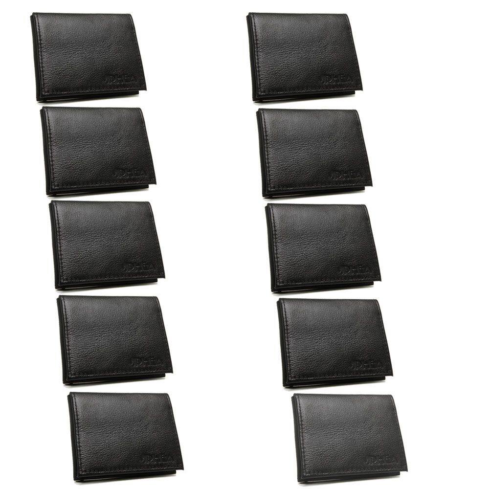 Kit 10 Carteira Masculina Couro Em L Plasticos Internos Porta CNH Cartoes e Cedulas Revenda