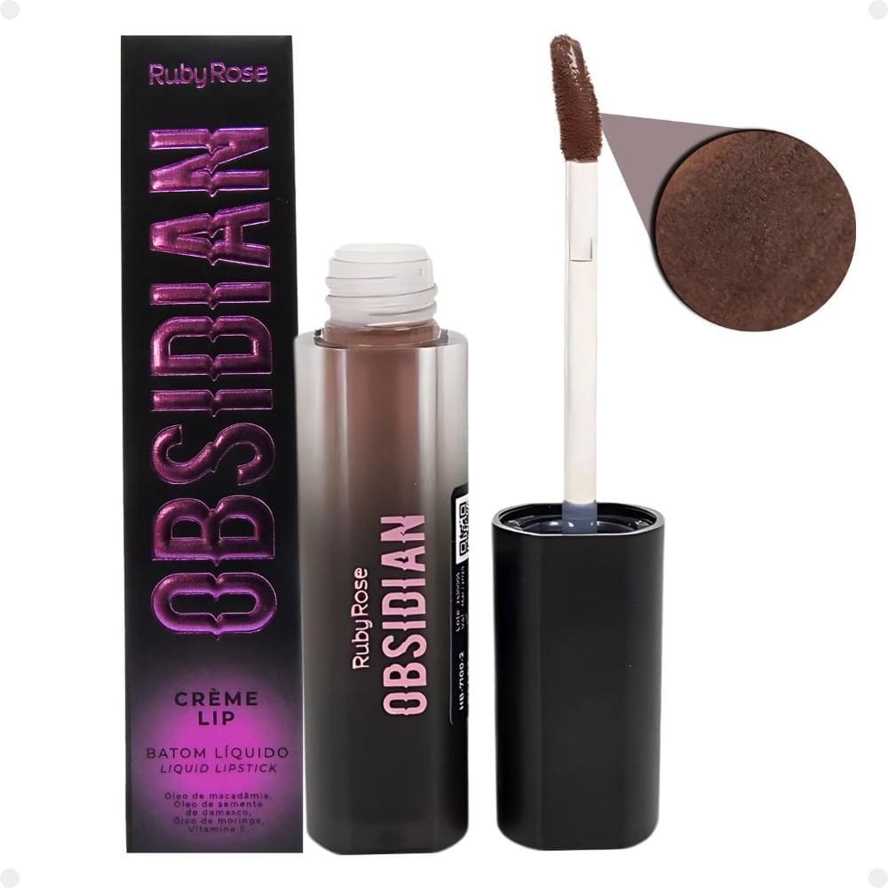 Batom Líquido Ruby Rose Obsidian Crème Lip Ocl02 Hb-7100-2