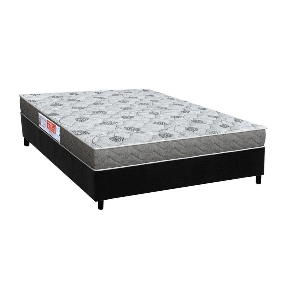 Conjunto Box Casal: Colchão Espuma Orthoflex D45 Comfortpedic + Base CRC Suede Black(138x188)