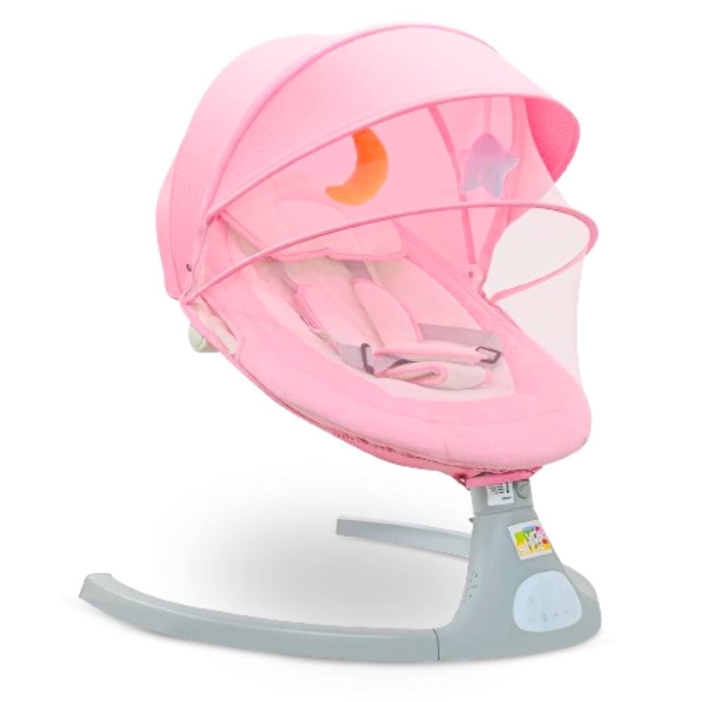 Cadeira De Balanço Para Bebês Infantil Musical Mobile Automatica Baby Style Rosa