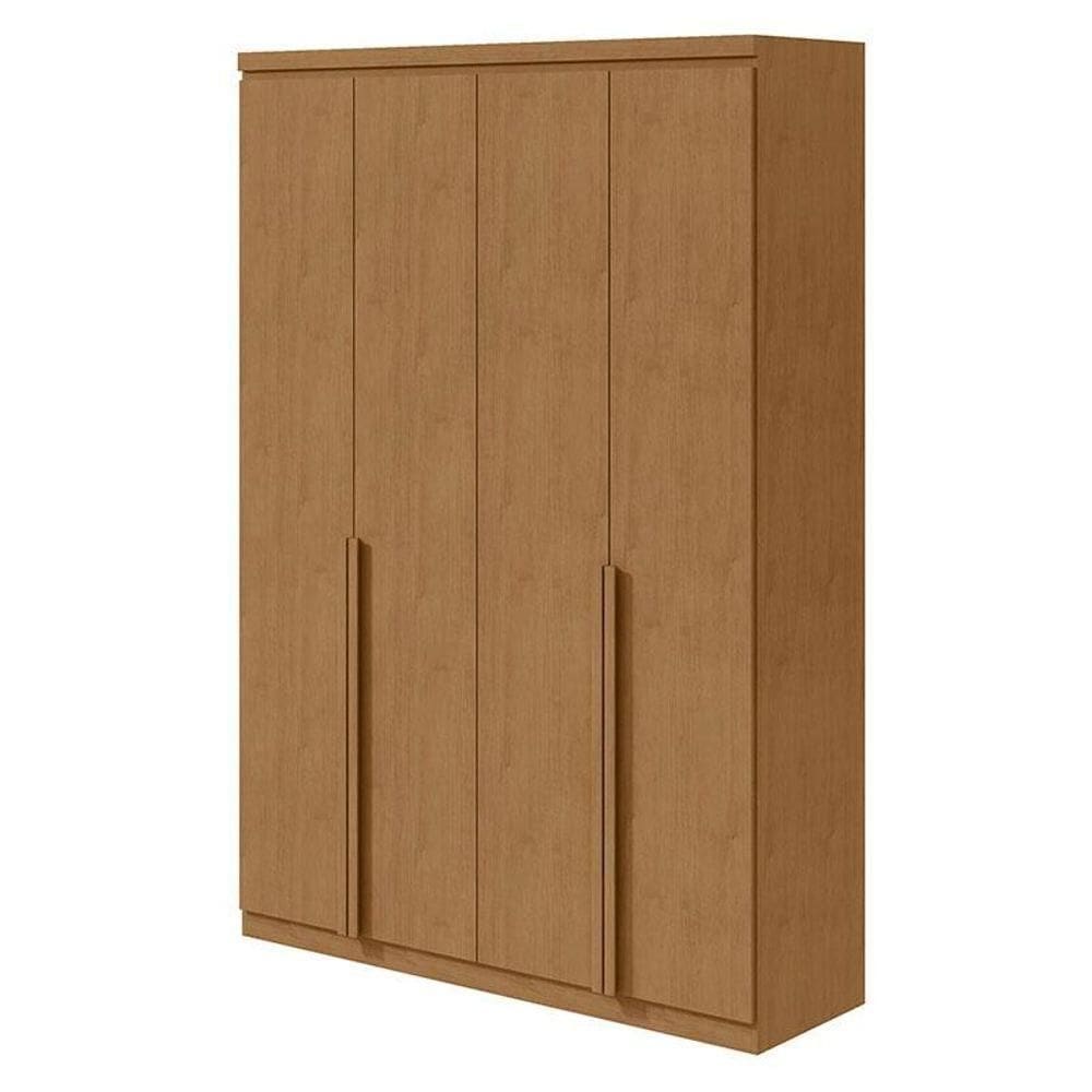 Guarda Roupa Solteiro Alonzo 4 Portas Amêndoa Clean - Lopas