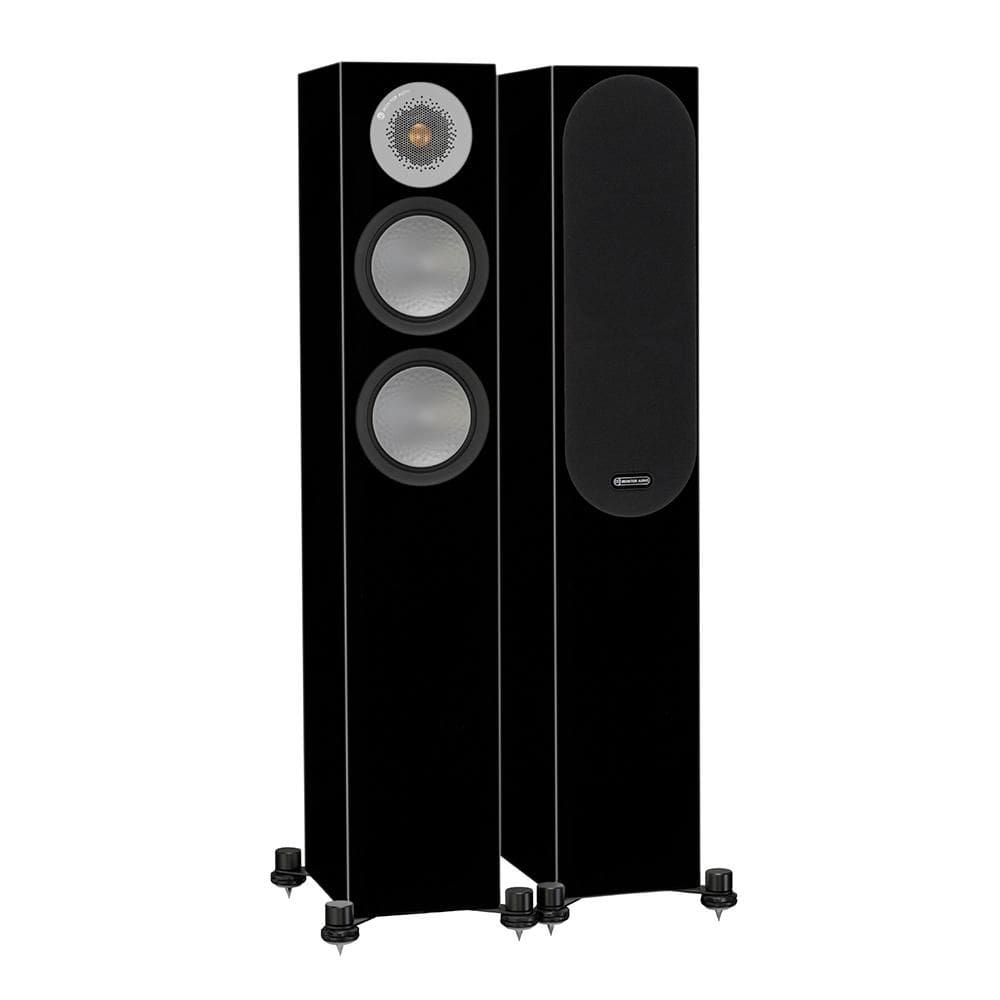 Monitor Audio Silver 200 - Par de caixas acústicas Torre para Home Theater Preto Laqueado
