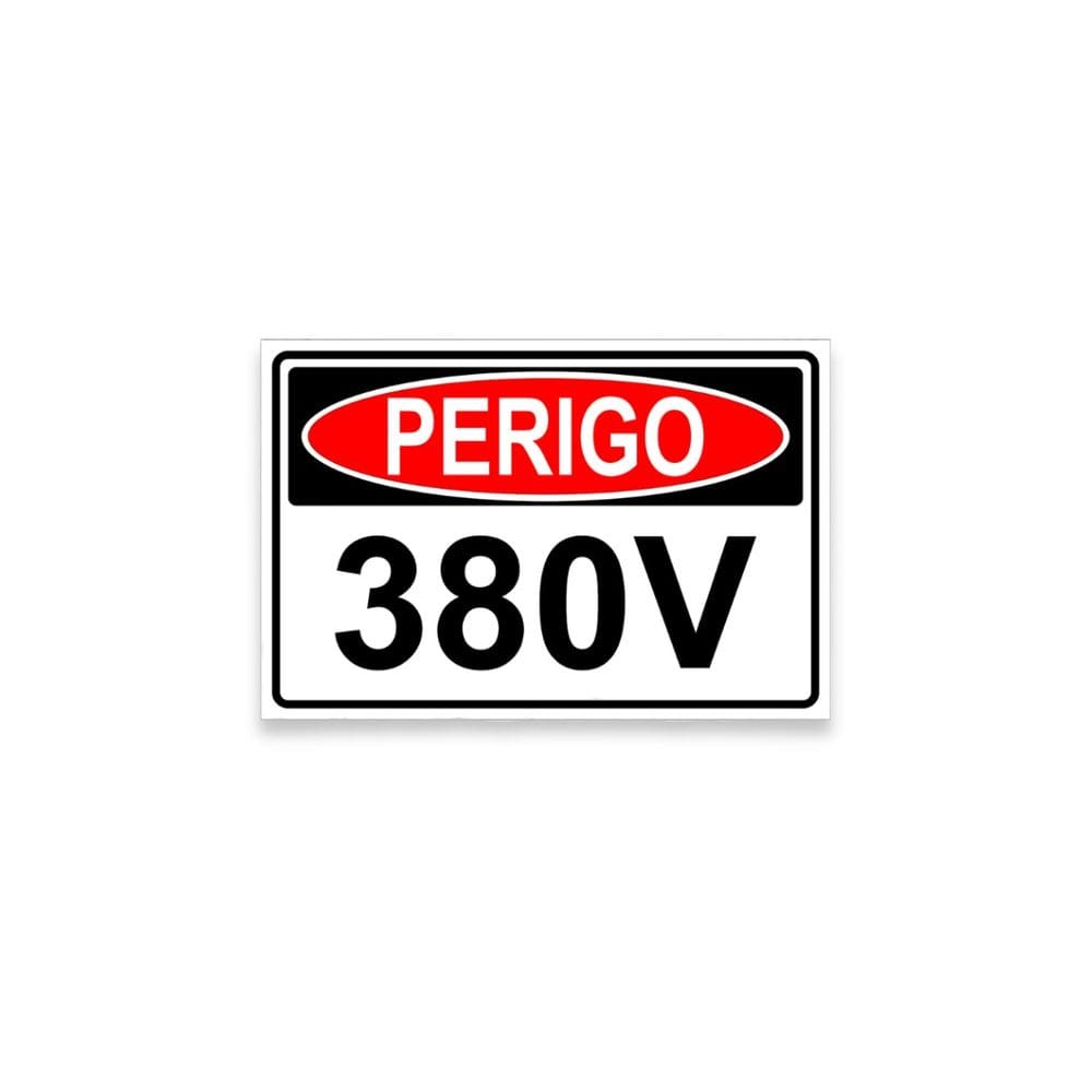 Placa de Sinalização de Perigo Elétrico 380V