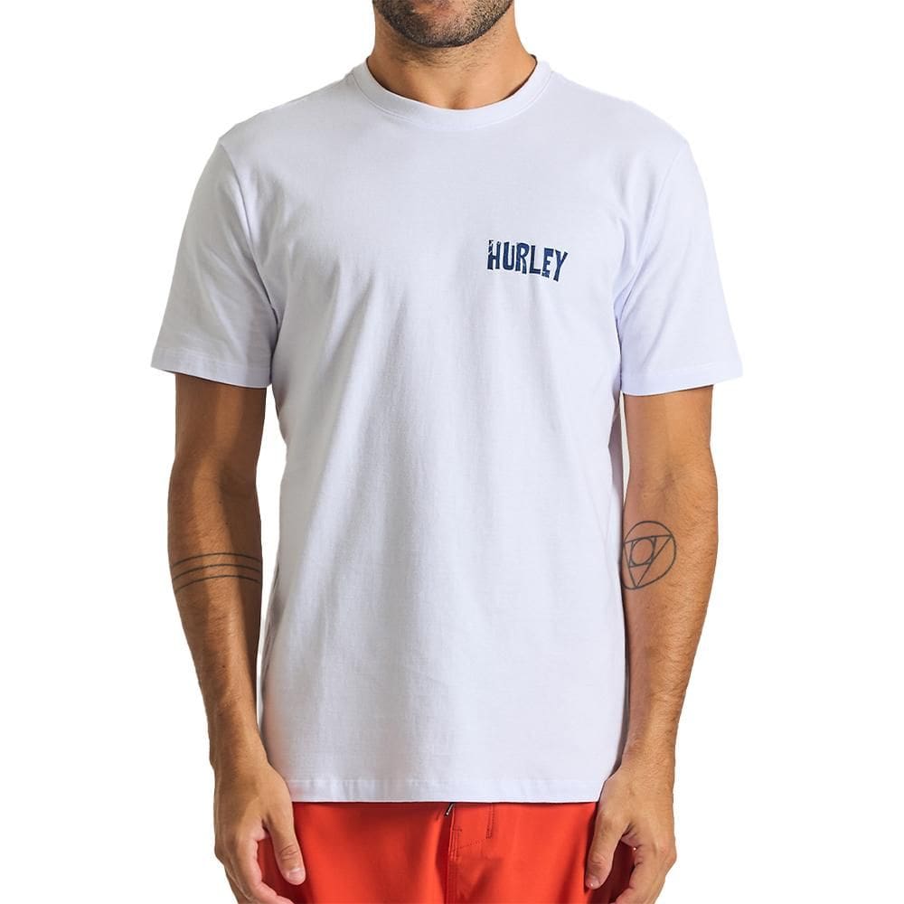 Camiseta Hurley Clash SM25 Masculina Branco