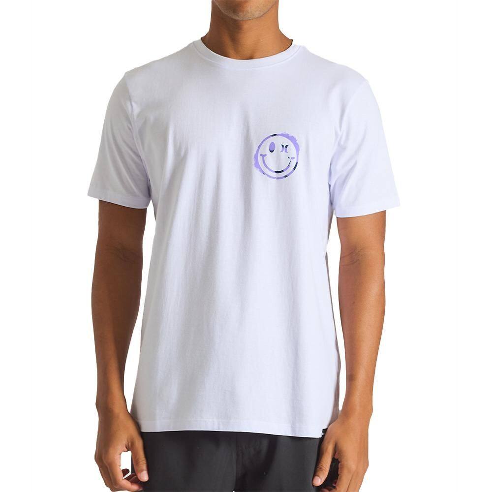 Camiseta Hurley Dirty Smile SM25 Masculina Branco