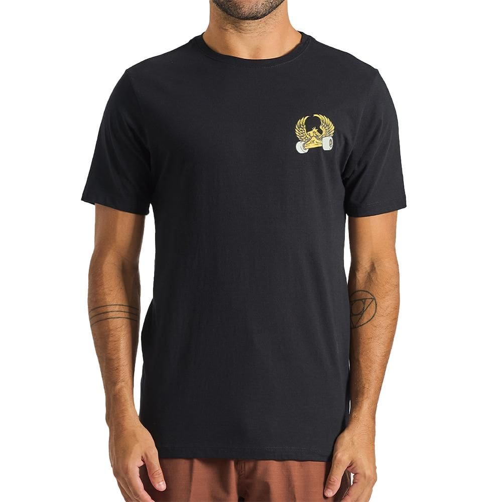 Camiseta Hurley Hard Wings SM25 Masculina Preto