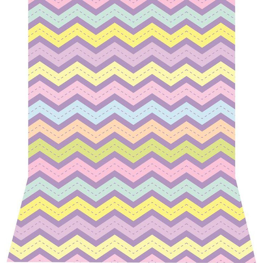 Fundo Fotográfico Newborn Tecido Chevron Colorido 1,50X2,50