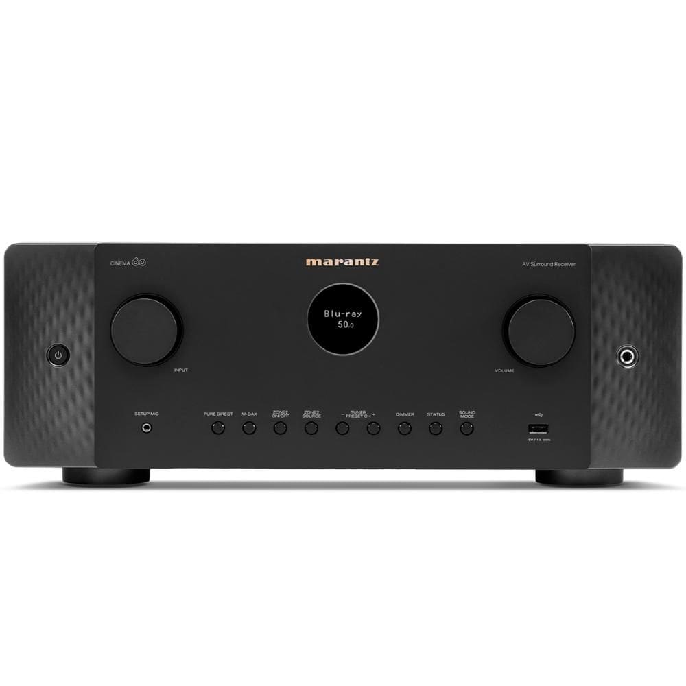 Marantz CINEMA 60 - Receiver com Amplificador de Potência de 7.2 Canais 100W por canal Dolby Atmos, DTS:X, 8K Ultra HD e Streaming Integrado HEOS