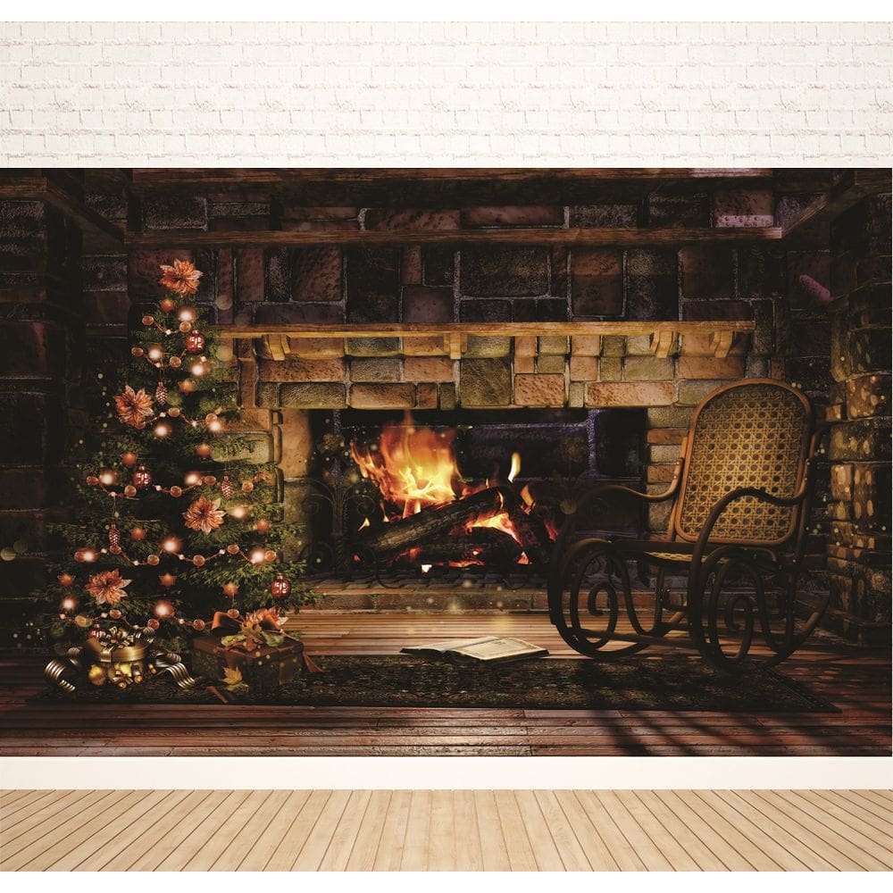 Fundo Fotográfico Em Tecido Árvore De Natal 2,20X1,50