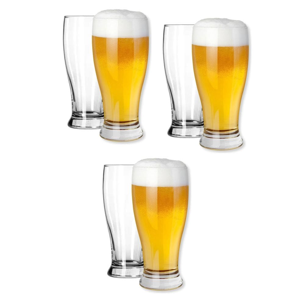 Jogo De Copo Para Cerveja Tulipa 6 Peças Vidro 200Ml