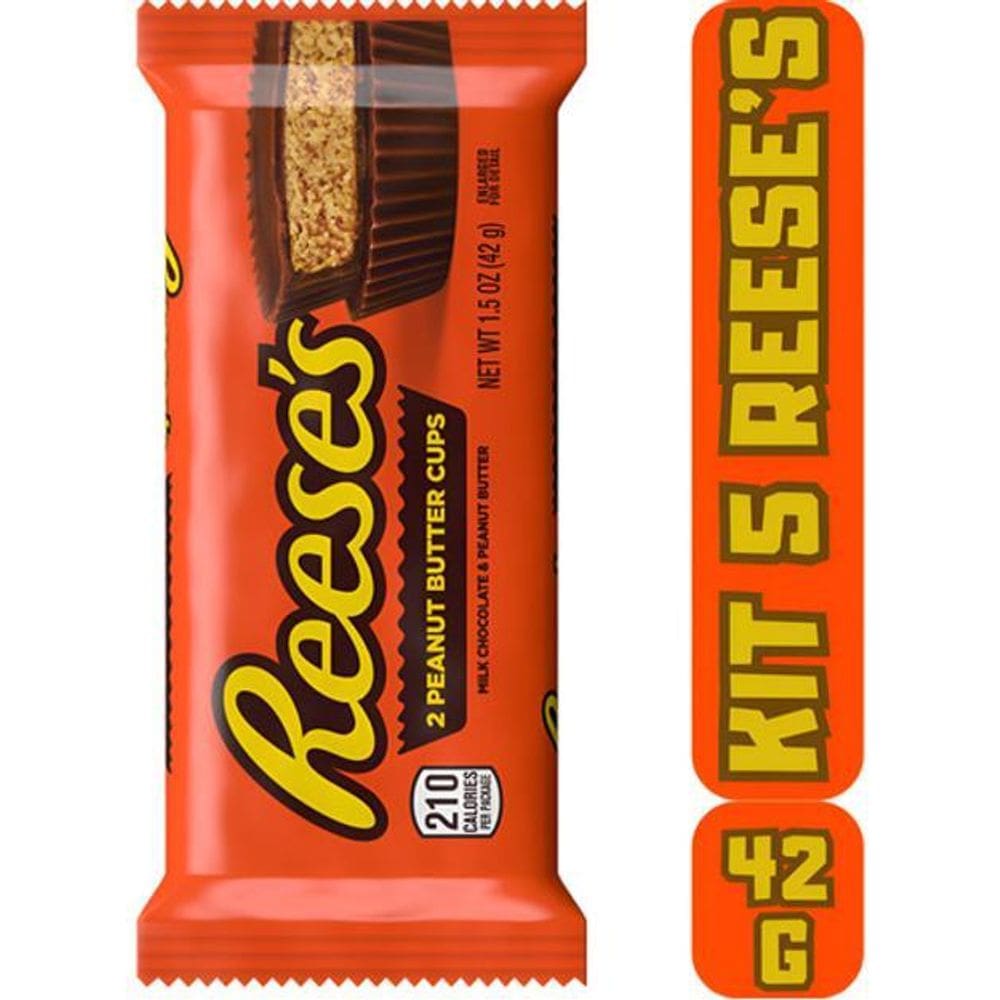 Kit 5 Reeses Butter Cups Chocolate E Pasta Amendoim 42G