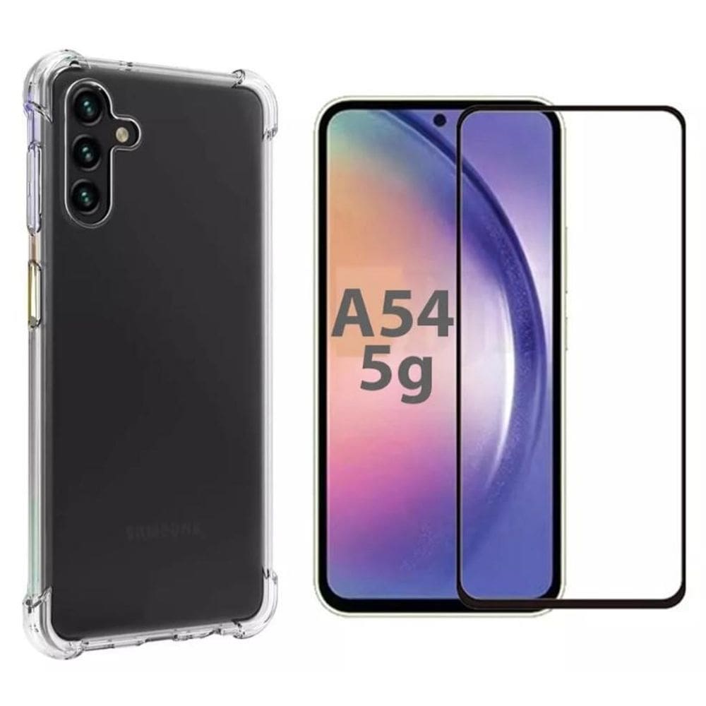 Kit Capa Anti-Impacto + Película 3D Para Galaxy A54