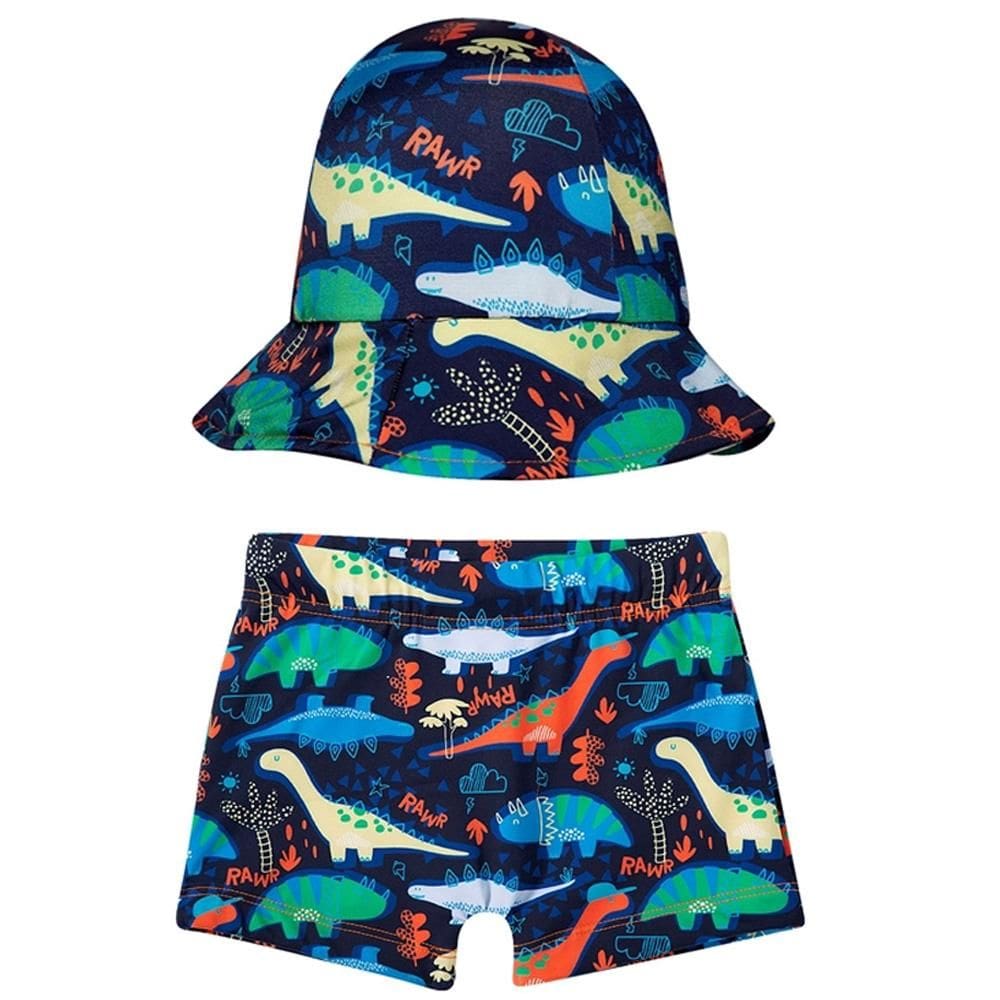 Sunga Boxer + Chapéu Praia Toddler Tip Top Marinho 2386336