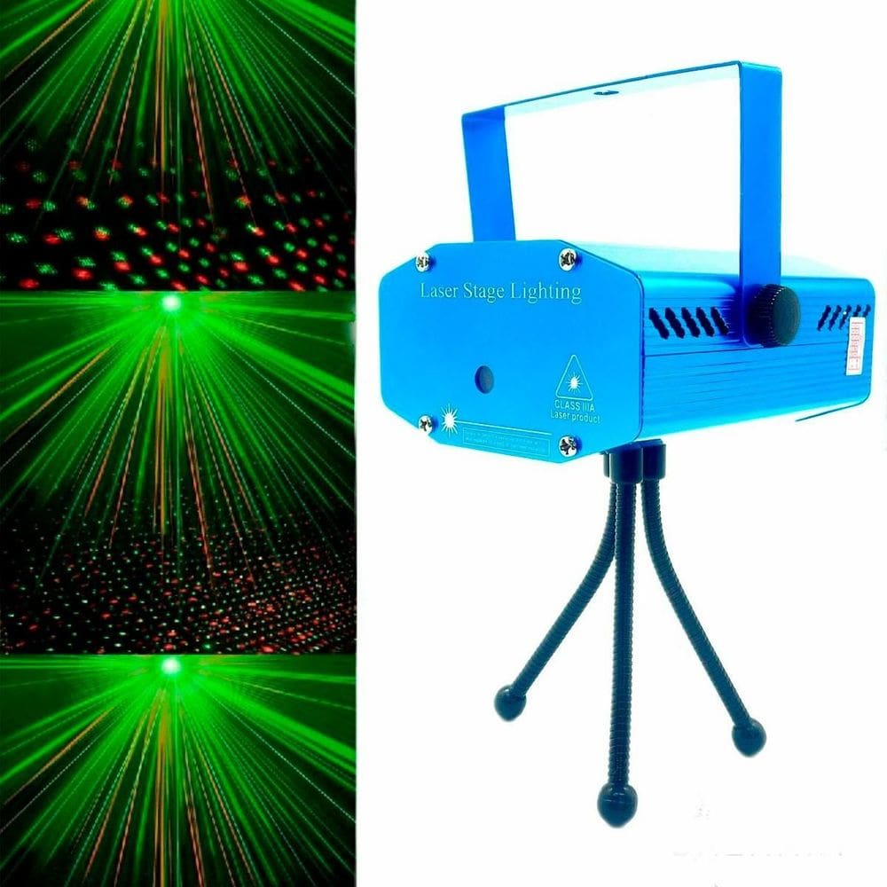 Laser De Balada Led Giratória Holográficos Festa Neon