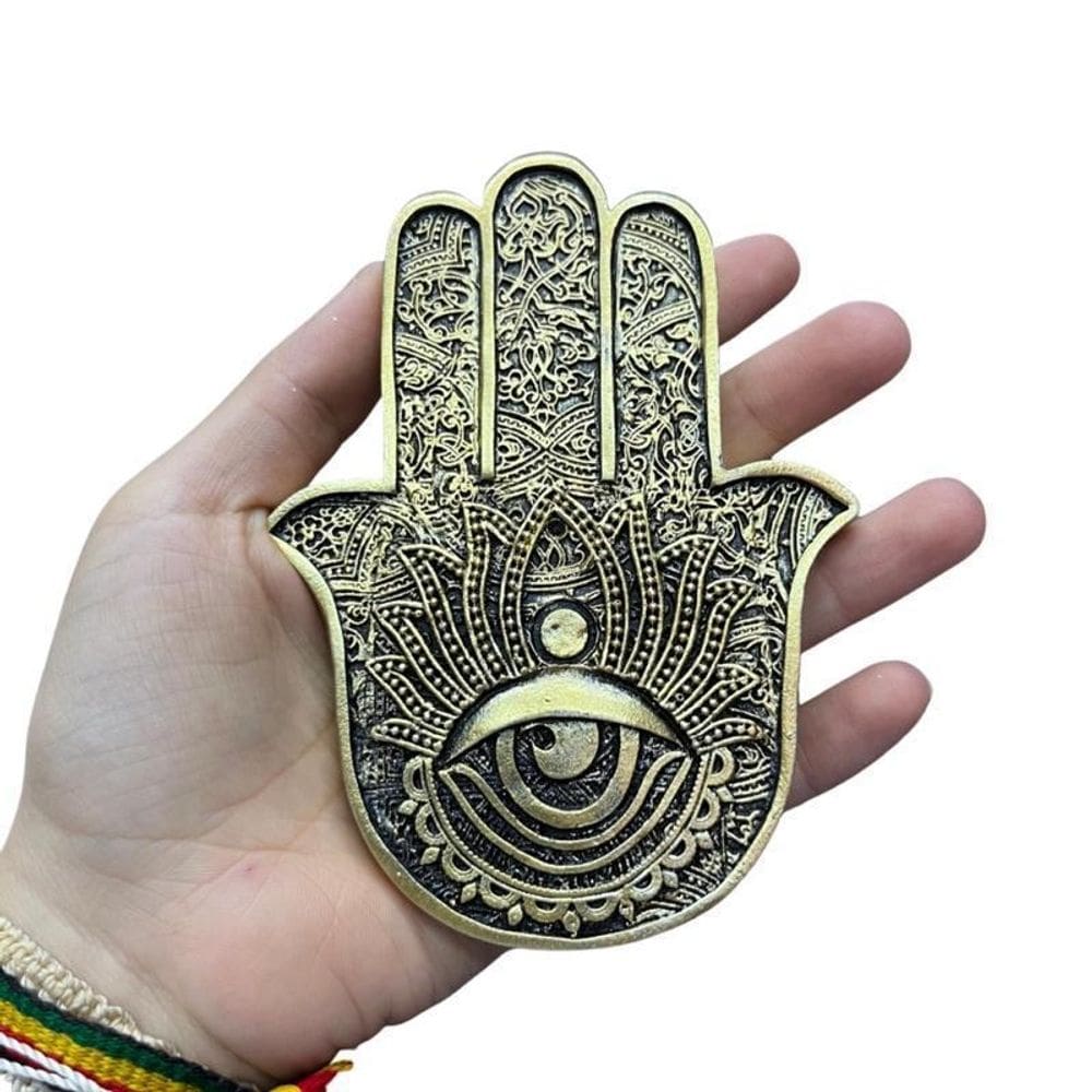 Porta Incenso De Resina De Plastico Mao De Fatima